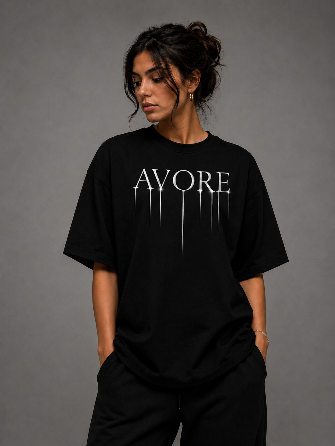 AVORE Drip Tee – Black
