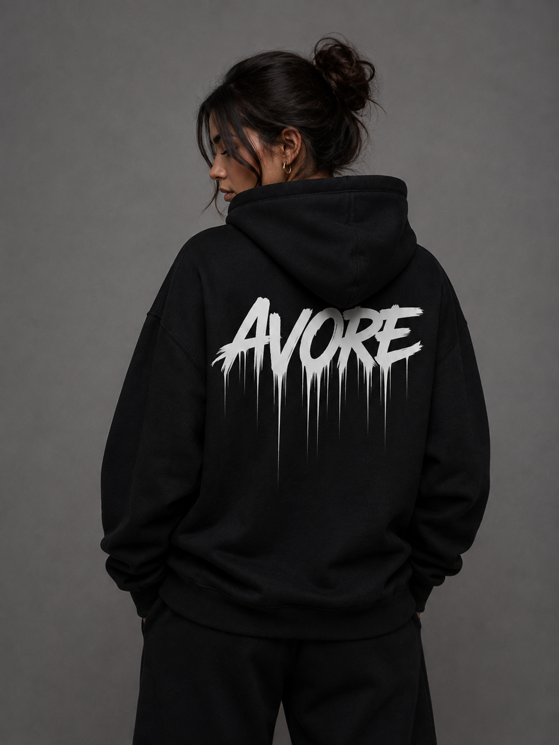 AVORE Signature Zip Hoodie – Black